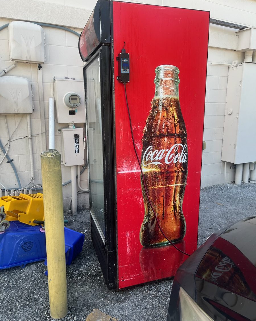 Vending machine removed from a Manatee County commercial property
